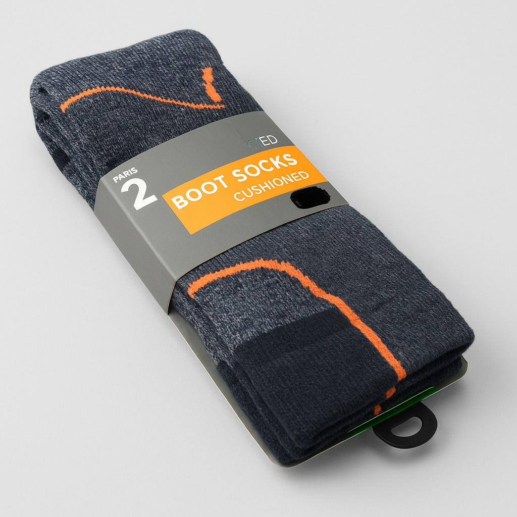 Soft cushioned boot socks for comfort and warmth