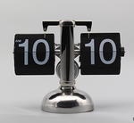 Black Retro Flip Clock-Internal Gear Operated Flip Home Clock