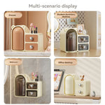 Rotating 360° Makeup Organizer Box Dust-Proof Beauty All in One Cute Bear Box