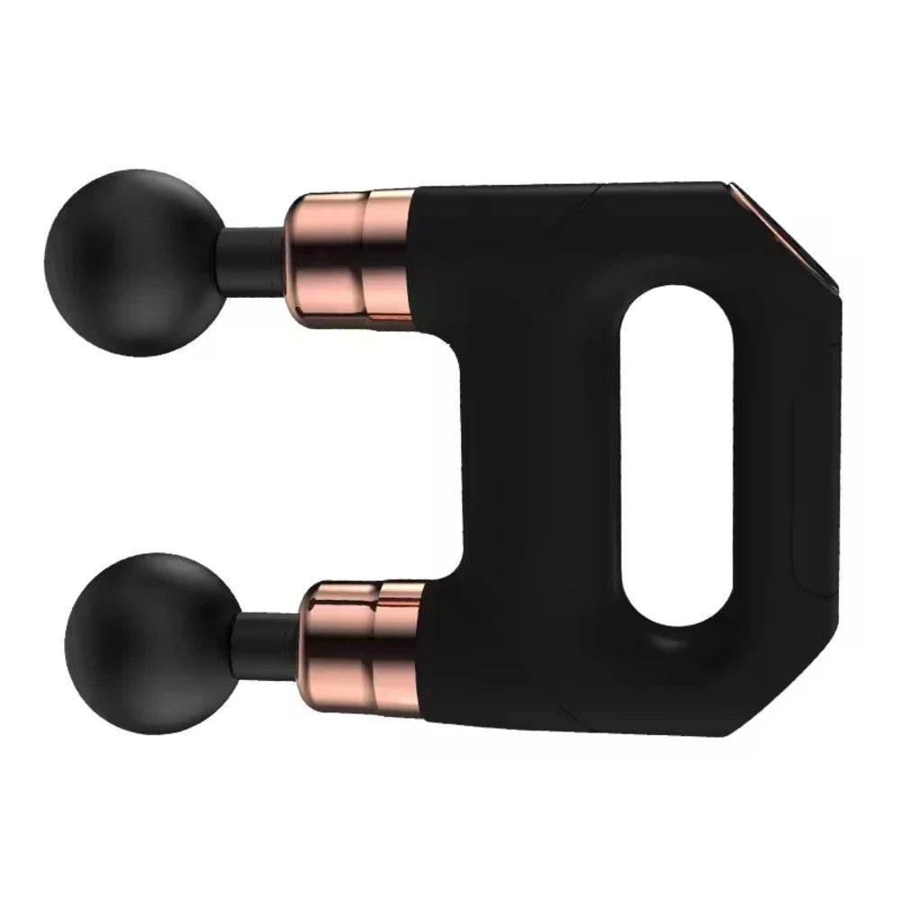 Electric Handheld Neck Body Back Facial Fitness Gun Massager Cordless Deep Tissue Vibration Double Head Muscle Massage Gun