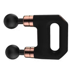 Electric Handheld Neck Body Back Facial Fitness Gun Massager Cordless Deep Tissue Vibration Double Head Muscle Massage Gun