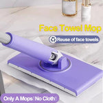 Automatic Face Towel Mop Portable Mini Mop Automatic Paper Towel Replacement Mop For French Window And Dust(Excluding Mop Cloth)