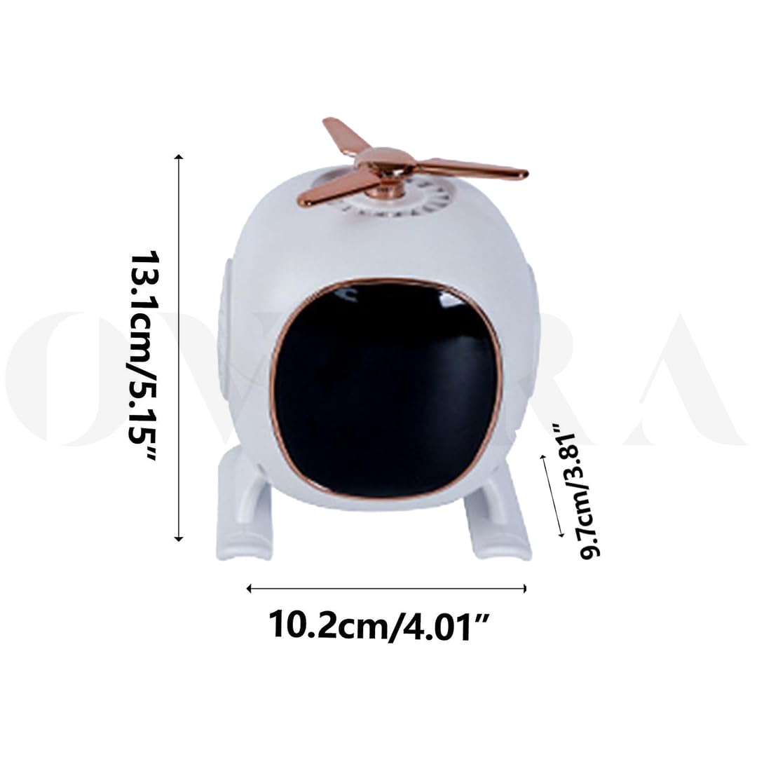 Overa Alarm Clock Radio, Fast Wireless Phone Charger with Bluetooth, Wall Clock Fan Alarm Speaker Sound USB Port, Dual Alarm, Sleep Timer, Snooze, Dimmer (White)