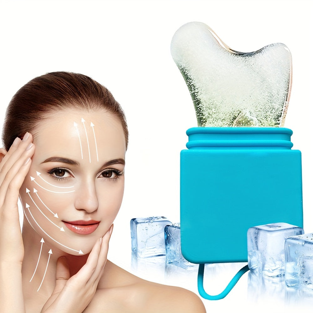 1pc Silicone Ice Beauty Roller - Portable Facial & Eye Cooling Massager for Light Beige Care, Summer Daily Use, No Battery Needed, Fragrance-Free, Ideal for Men & Women, Facial Light Beige Care, Ergonomic Design, Easygrip Handle