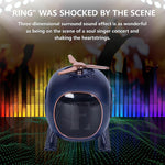 Overa Alarm Clock Radio, Fast Wireless Phone Charger with Bluetooth, Wall Clock Fan Alarm Speaker Sound USB Port, Dual Alarm, Sleep Timer, Snooze, Dimmer (White)