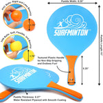 VIAHART Surfminton Classic Beach Tennis Wooden Paddle Game Kadima Smashball Set
