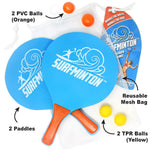 VIAHART Surfminton Classic Beach Tennis Wooden Paddle Game Kadima Smashball Set