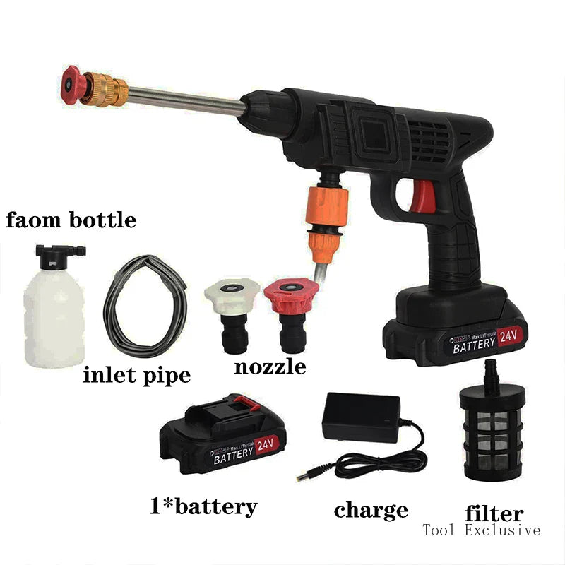 Electric High Pressure Washer Rechargeable Car Wash Gun Cordless Electric Water Gun Foam Machine for Makita 12V/24V/48V Battery