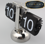 Black Retro Flip Clock-Internal Gear Operated Flip Home Clock