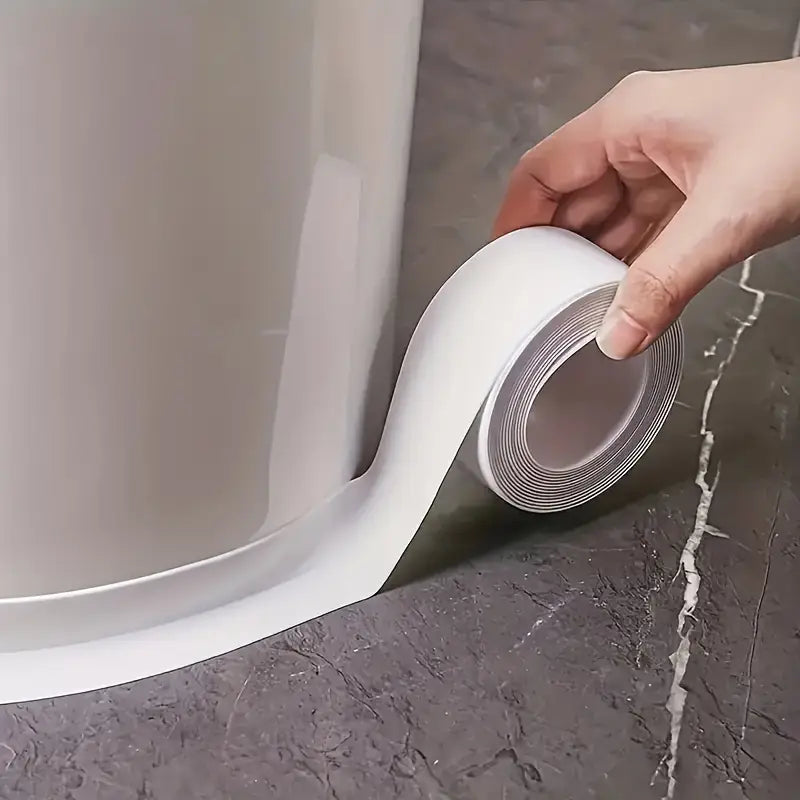 Glossy PVC Self-Adhesive Waterproof Sealing Strip for Kitchen Sink And Bathroom Corners, 3m, Easy to Install, Ideal for Gap Sealing,