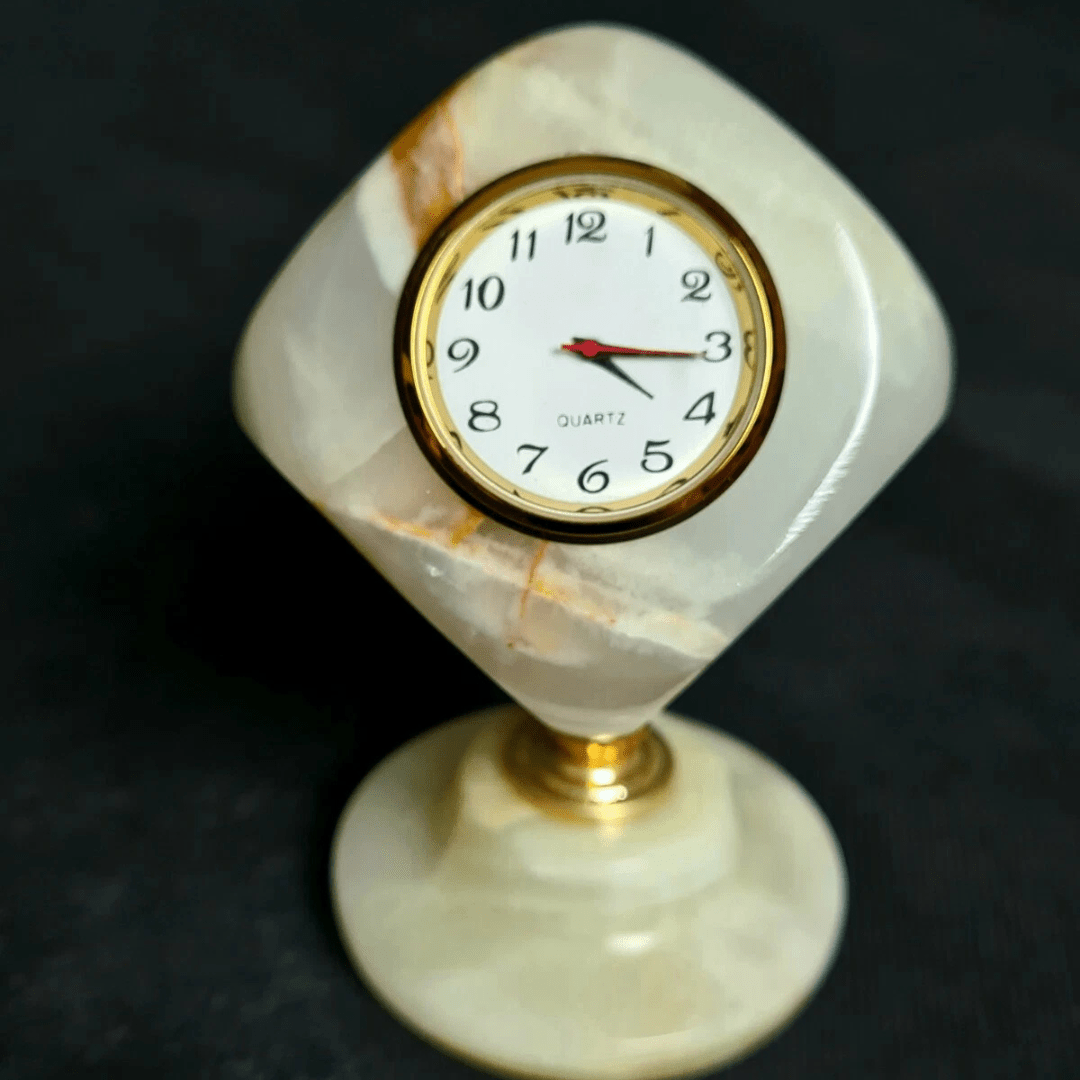 COLLECTOR'S MARBLE TABLE CLOCK - AlifdukanAlifdukan types here :)