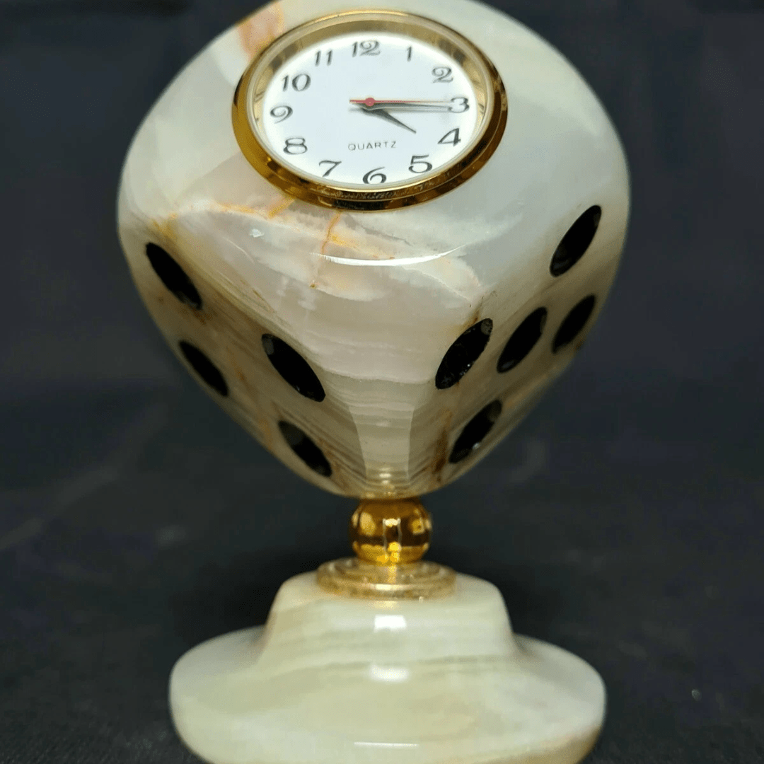 COLLECTOR'S MARBLE TABLE CLOCK - AlifdukanAlifdukan types here :)