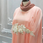 Dusty pink Flower Dress /Abaya - AlifdukanZoyera.pk types here :)