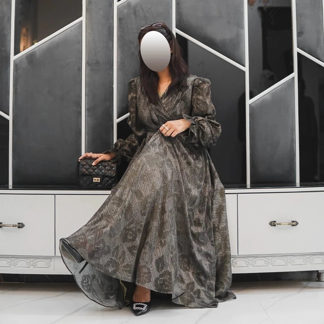 Green Plated Formal wear Frock - AlifdukanZoyera.pk types here :)