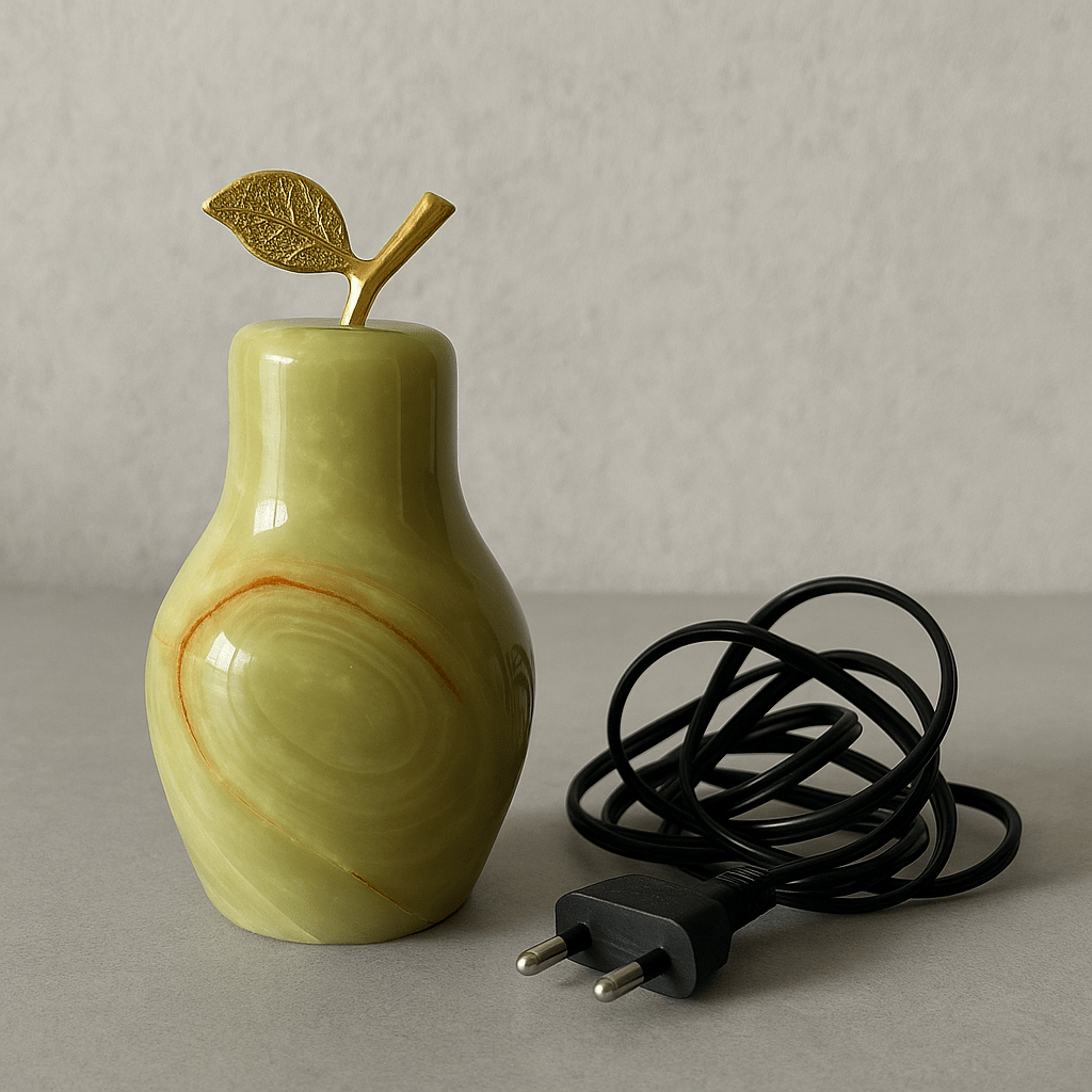 Marble Pear Lamp with Power Cord - AlifdukanAlifdukan types here :)