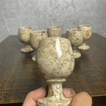 Piece Brown Glass Set, Marble Glasses, Stunning Coral Glass Set, Marble Glass Set, Marble Showpiece. - AlifdukanAlifdukan types here :)