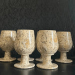 Piece Brown Glass Set, Marble Glasses, Stunning Coral Glass Set, Marble Glass Set, Marble Showpiece. - AlifdukanAlifdukan types here :)