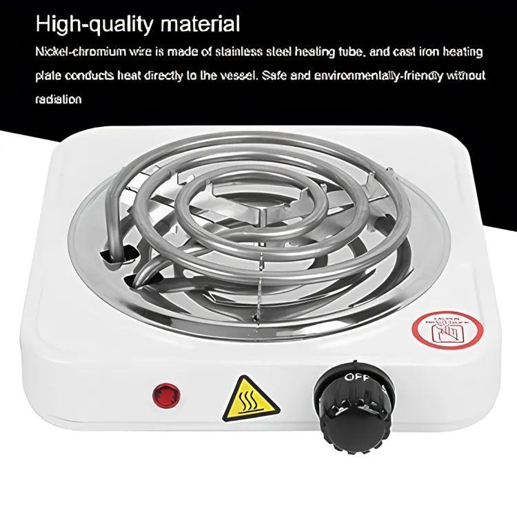 Portable Single Burner Hot Plate Electric Stove - 1000W