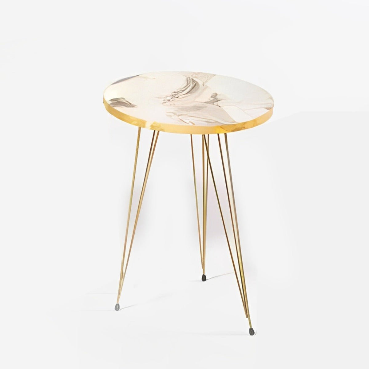 Round White/Black Side Table / Coffee Table - AlifdukanAlifdukan types here :)