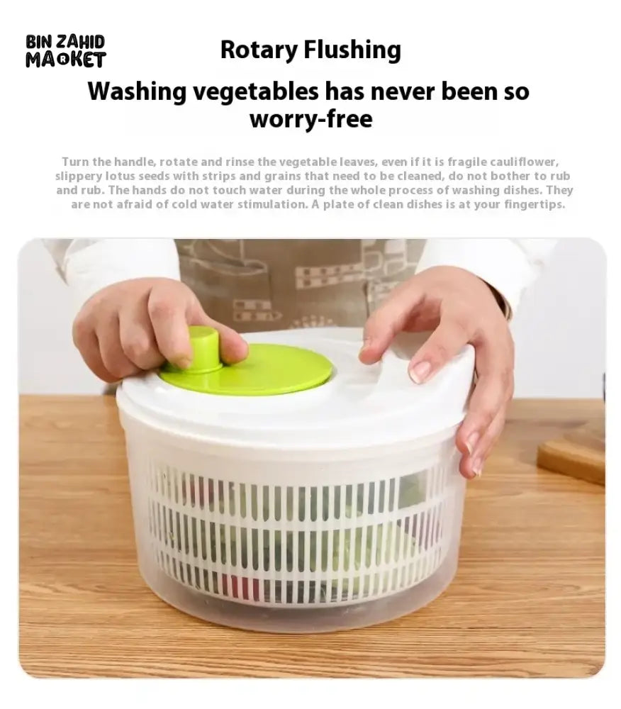 SALAD DRAIN BASKET – MULTIFUNCTIONAL MANUAL VEGETABLE DRYER SALAD SPINNER FOR FRUITS & VEGETABLES KITCHEN HELPER FOR HOME USE