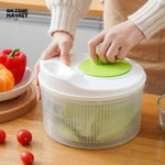SALAD DRAIN BASKET – MULTIFUNCTIONAL MANUAL VEGETABLE DRYER SALAD SPINNER FOR FRUITS & VEGETABLES KITCHEN HELPER FOR HOME USE