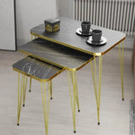 Square White/Black Side Table Set /Coffee - AlifdukanMini Supplier types here :)