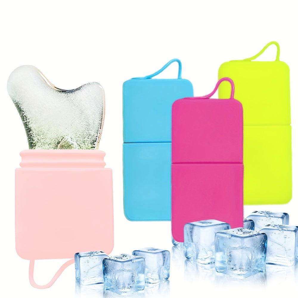 1pc Silicone Ice Beauty Roller - Portable Facial & Eye Cooling Massager for Light Beige Care, Summer Daily Use, No Battery Needed, Fragrance-Free, Ideal for Men & Women, Facial Light Beige Care, Ergonomic Design, Easygrip Handle