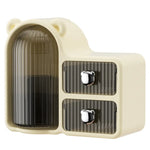 Rotating 360° Makeup Organizer Box Dust-Proof Beauty All in One Cute Bear Box