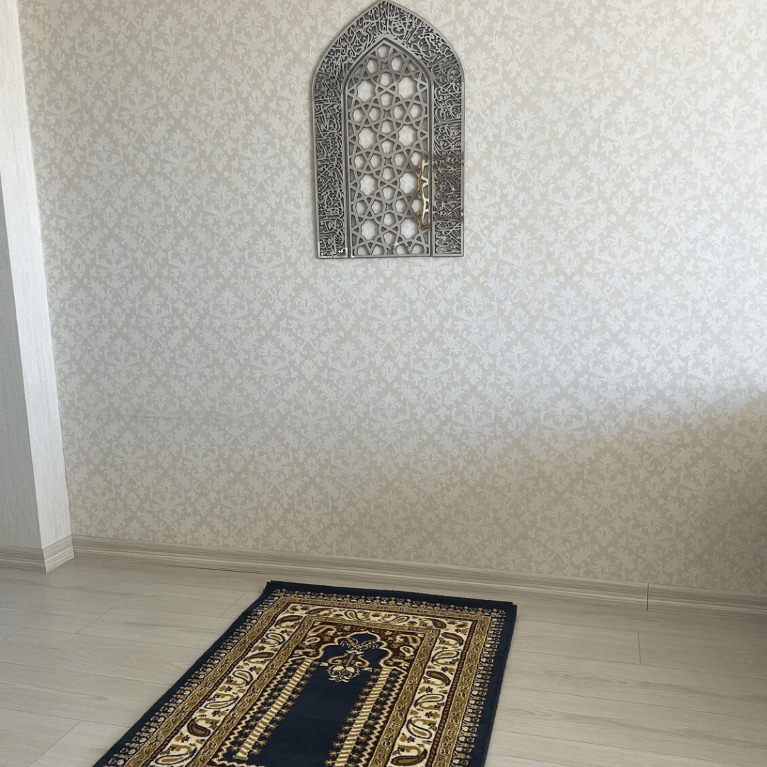 (24*16 inches )Ayatul Kursi Mihrab Islamic Wall Art, Mehraab Prayer Room Decor.