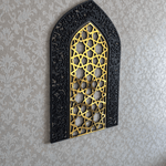 (24*16 inches )Ayatul Kursi Mihrab Islamic Wall Art, Mehraab Prayer Room Decor.