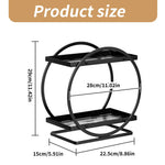 2-Tier Metal Tray Round Metal Organizer