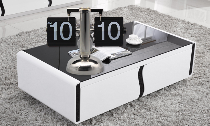 Black Retro Flip Clock-Internal Gear Operated Flip Home Clock
