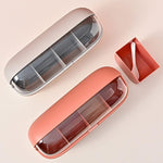 Kitchen Condiment Seasoning Box With 4 Compartments Cruet Storage Container Home Kitchen Tool Multi Purpose