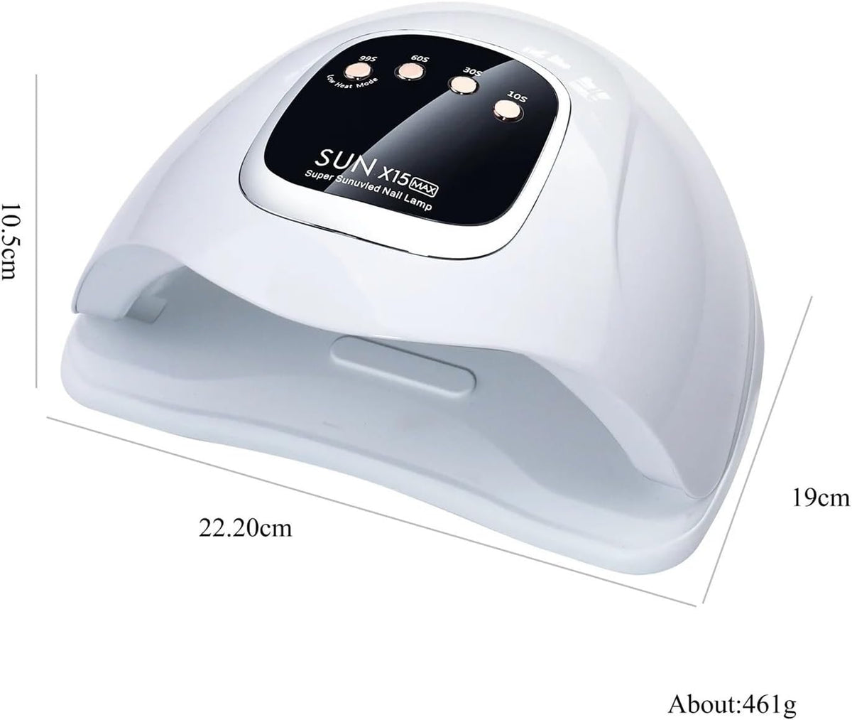 Sun X15 MAX High-Power Nail Drying Lamp for Gel Nails 280W 66LEDS Gel Polish Drying Machine with Auto Sensor UV LED Nail Lamp