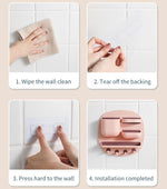 Self-Adhesive Remote Control Storage Box Wall-Mounted for Home, Office, Remote, Pen, Key, Toothbrush, Phone Charging Mini Storage Boxes Multi-functional Creative Storage Shelves (PINK)