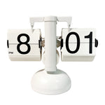 Black Retro Flip Clock-Internal Gear Operated Flip Home Clock