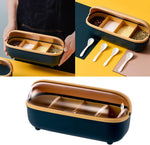 Kitchen Condiment Seasoning Box With 4 Compartments Cruet Storage Container Home Kitchen Tool Multi Purpose