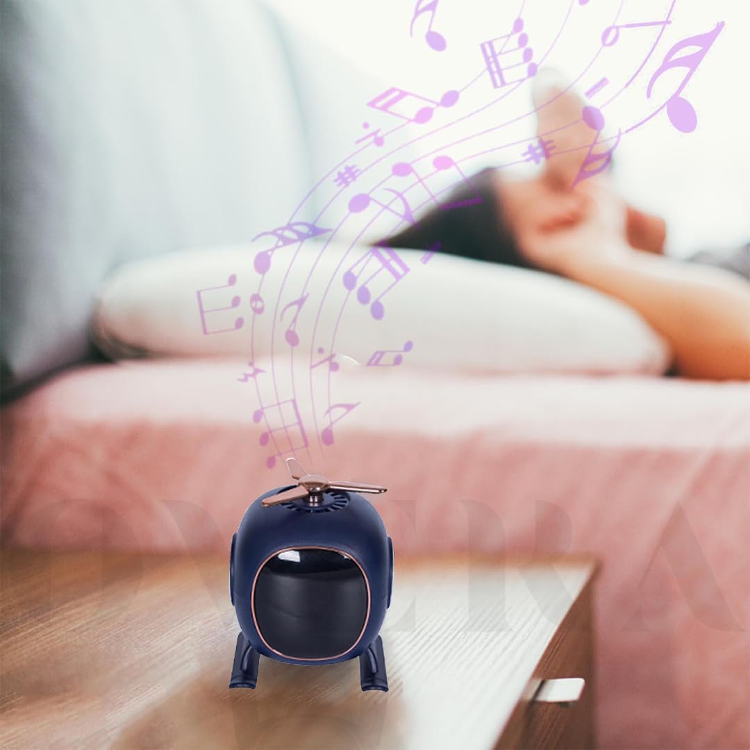 Overa Alarm Clock Radio, Fast Wireless Phone Charger with Bluetooth, Wall Clock Fan Alarm Speaker Sound USB Port, Dual Alarm, Sleep Timer, Snooze, Dimmer (White)