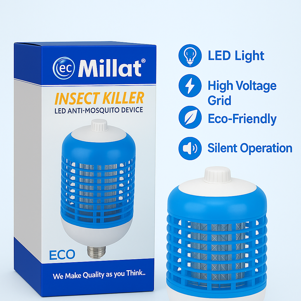 Millat LED Insect Killer | Electric Anti-Mosquito & Fly Trap Lamp for Home & Office