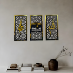 Set of 3 Islamic Wall Sceneries – Allah, Muhammad (SAW), and Kaaba Frame Decor for Home & Office(24*40 Inches)