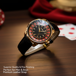 HRY Quartz movement Cso face Leather strap with brand lock Great quailty & finishing Watch For Men Boys Best quality watch