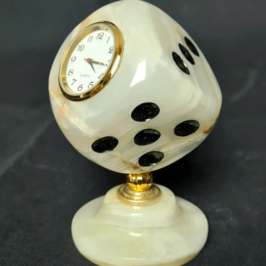 COLLECTOR'S MARBLE TABLE CLOCK - AlifdukanAlifdukan types here :)