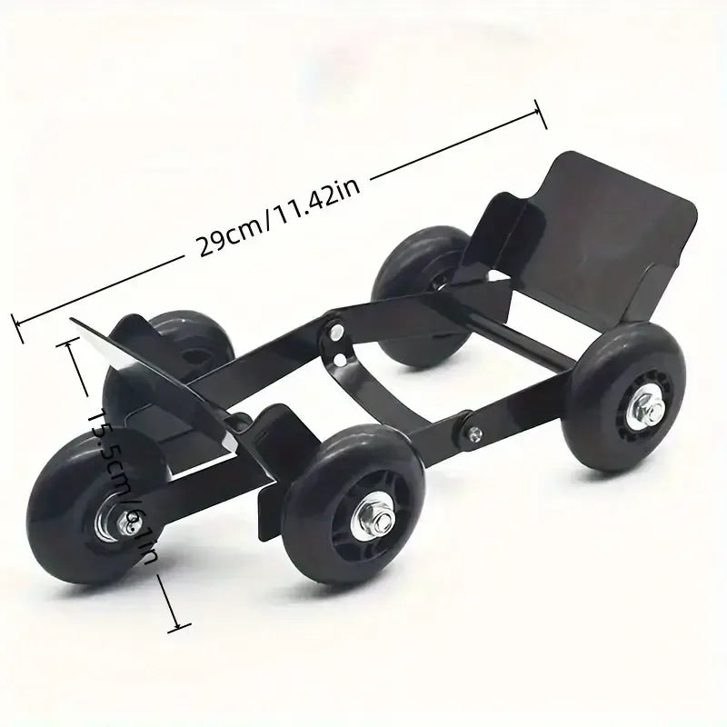 Heavy-Duty Car Tire Wheel Dolly – 5-Wheel Vehicle Mover for Flat Tires & Garage Use