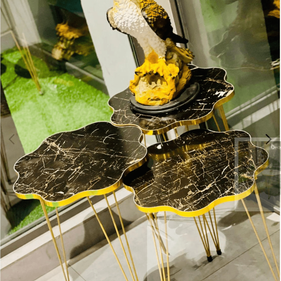 flower white/Black Side table / Coffee Table - AlifdukanMini Supplier types here :)