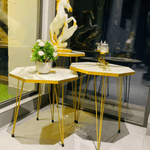 Hexa White / black Side Table /Coffee Table - AlifdukanMini Supplier types here :)