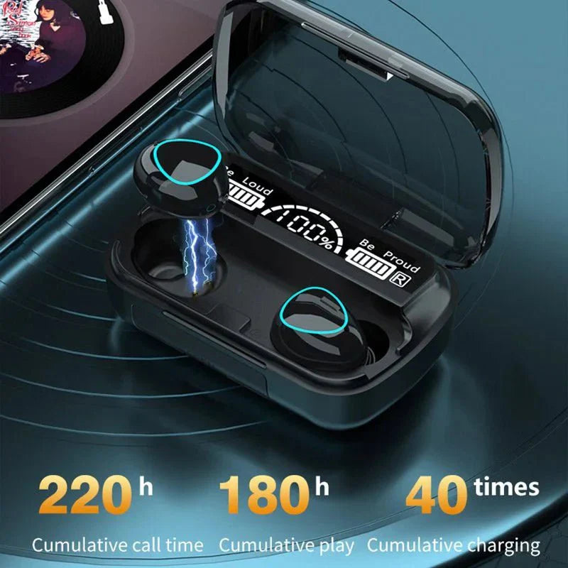 M10 Wireless Earbuds Bluetooth Earphones Noise Cancellation - AlifdukanEver Green types here :)