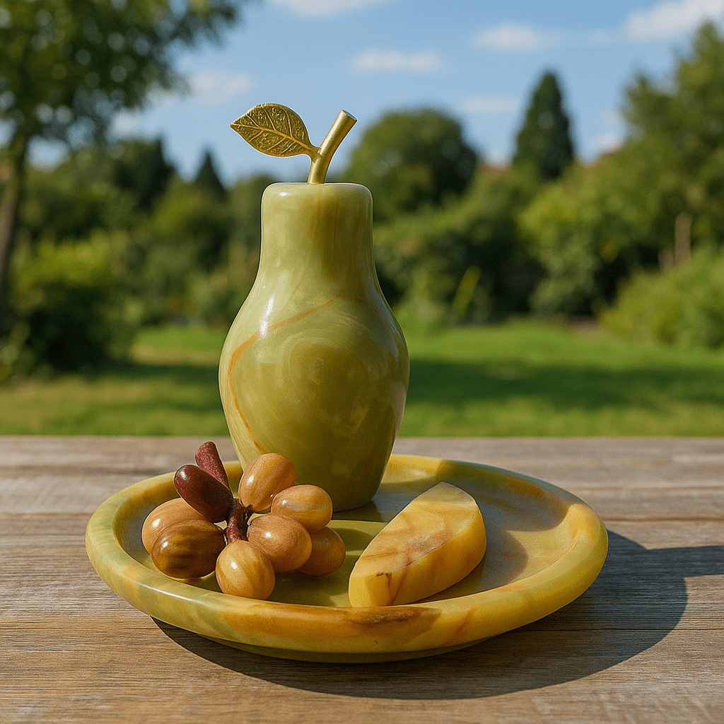 Marble Fruit Arrangement on a Sunny Afternoon - AlifdukanAlifdukan types here :)
