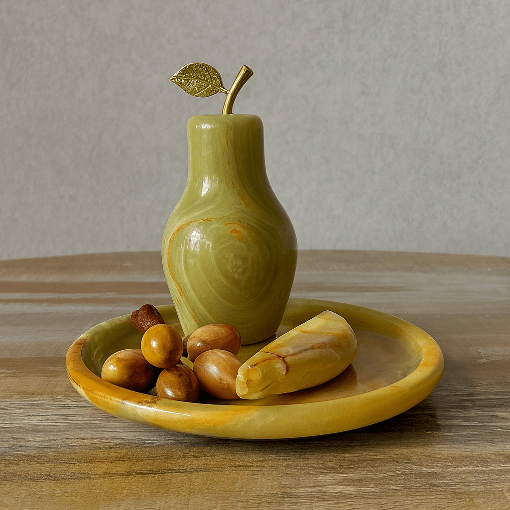 Marble Fruit Arrangement on a Sunny Afternoon - AlifdukanAlifdukan types here :)