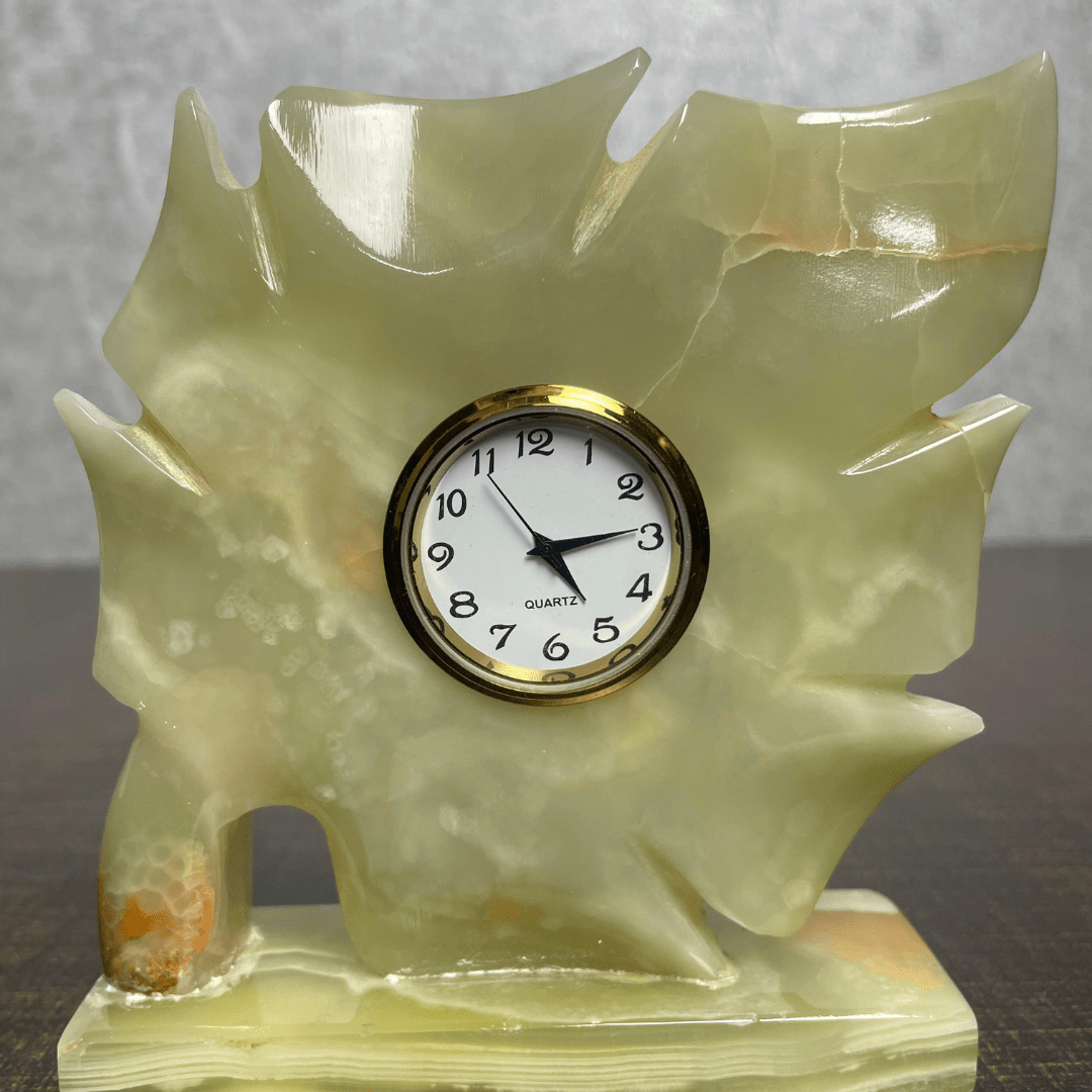 Marble Onyx leaf shape clock - AlifdukanAlifdukan types here :)