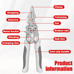 Multifunctional Wire Stripper Pliers - Stainless Steel Ergonomic Grip, No Assembly Required, Portable Cable Stripper & Crimper Tool for Electricians - AlifdukanEver Green types here :)